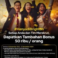 Setiap Anda dan Tim Merekrut, Dapatkan Tambahan Bonus 50 Ribu Per Orang