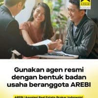Gunakan Agen Resmi Dengan Bentuk Badan Usaha Beranggota AREBI (Asosiasi Real Estate Broker Indonesia)