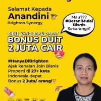 Selamat Kepada Anandini Brighton Synergy - Cieee Yang Baru Dapat Bonus 2 Juta Cair