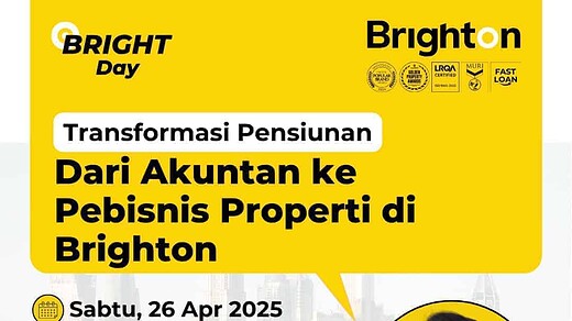Seminar Properti Bright Day : Transformasi Pensiunan, Dari Akuntan ke Pebisnis Properti di Brighton