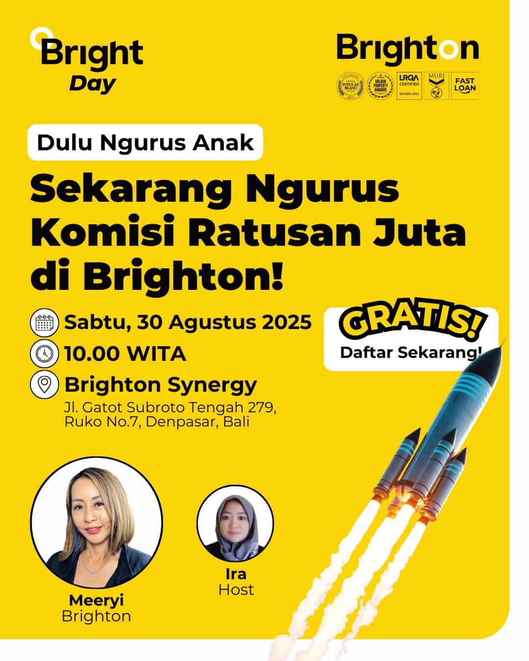 Dulu Ngurus Anak : Sekarang Ngurus Komisi Ratusan Juta di Brighton Dulu Ngurus Anak : Sekarang Ngurus Komisi Ratusan Juta di Brighton