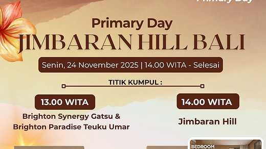 Primary Day Jimbaran Hill Bali Senin 24 November 2025