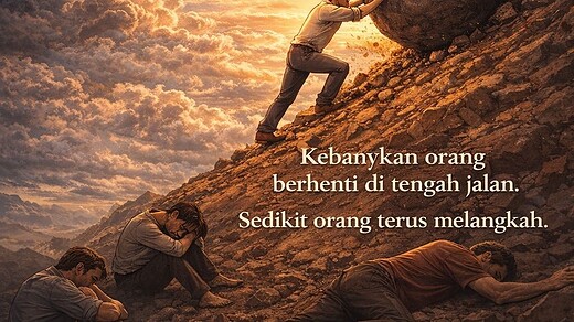 Kebanyakan Orang Berhenti Di Tengah Jalan, Sedikit Orang Terus Melangkah