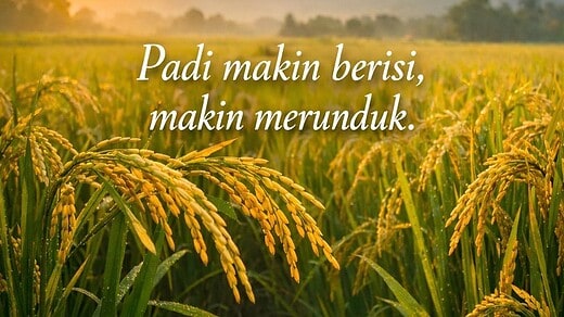 Padi Makin Berisi, Makin Merunduk