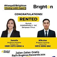 Congratulations Bu Jennie & Pak Nikolas Rented Rumah Gandapura Denpasar Timur
