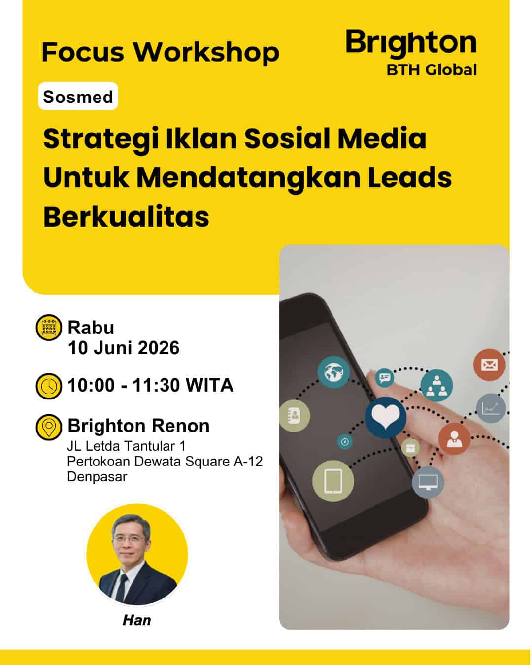 Focus Workshop - Sosmed : Strategi Iklan Sosial Media Untuk Mendatangkan Leads Berkualitas Focus Workshop - Sosmed : Strategi Iklan Sosial Media Untuk Mendatangkan Leads Berkualitas